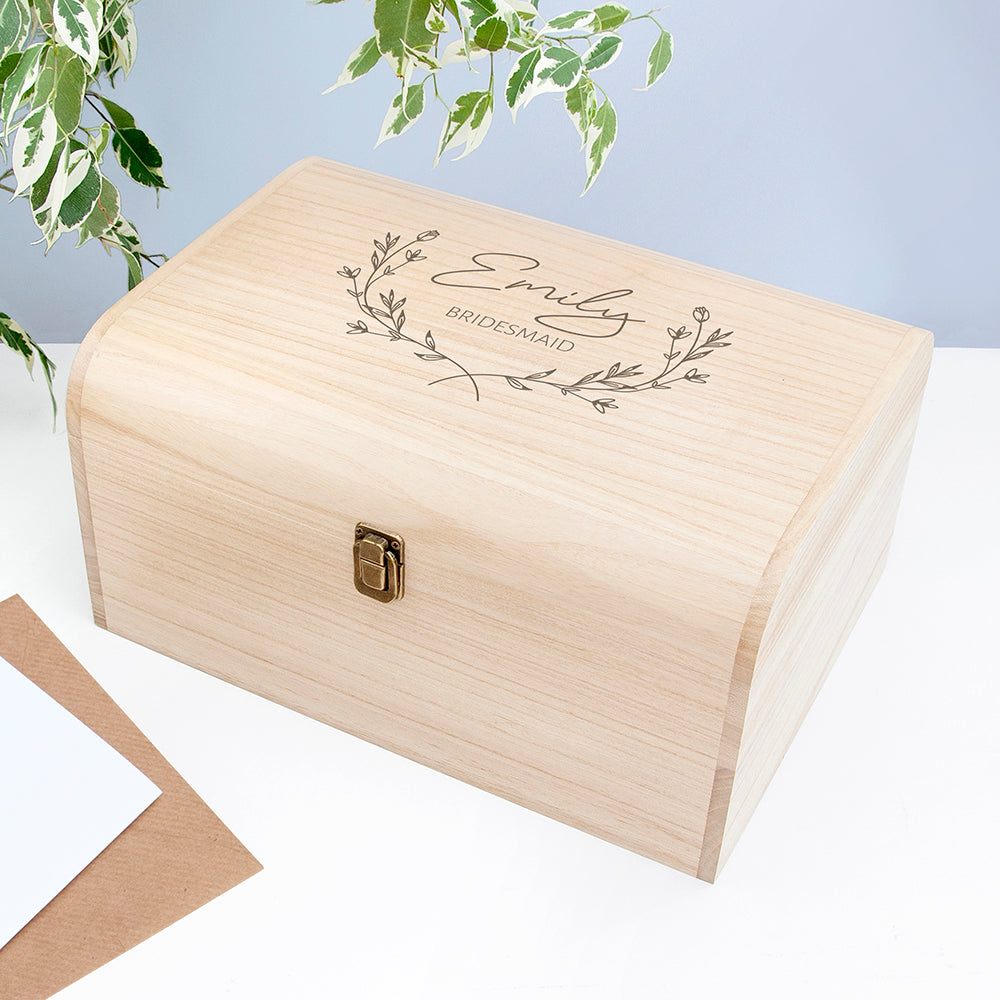 Personalised Personalised Wedding Party Keepsake Chest