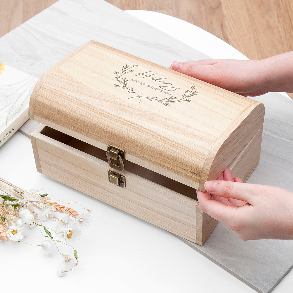 Personalised Wedding Party Keepsake Chest