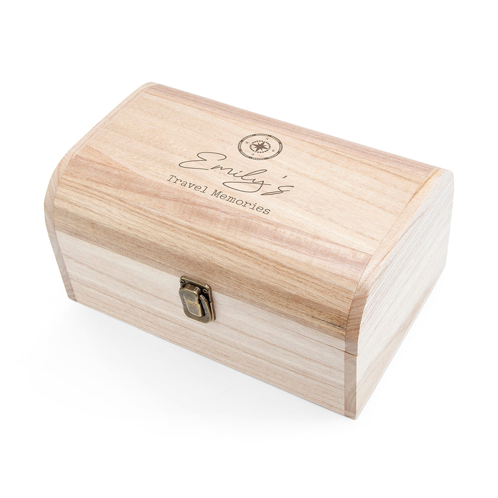 Personalised Travel Memories Keepsake Chest