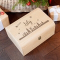 Personalised Personalised Christmas Scene Keepsake Chest