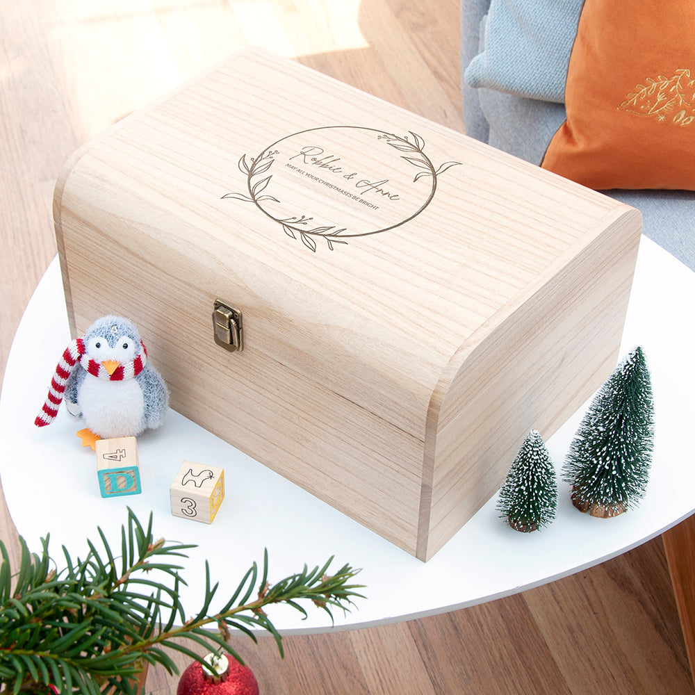 Personalised Personalised Couple's Christmas Keepsake Chest