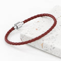 Personalised Personalised Men's Infinity Woven Leather Bracelet