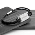 Personalised Personalised Men's Roman Numerals Statement Leather Bracelet