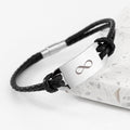 Personalised Personalised Men's Infinity Statement Leather Bracelet