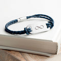 Personalised Personalised Men's Infinity Statement Leather Bracelet