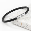 Personalised Personalised Men's Infinity Capsule Leather Bracelet