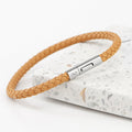 Personalised Personalised Men's Infinity Capsule Leather Bracelet