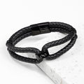 Personalised Personalised Men's Infinity Dual Leather Bracelet