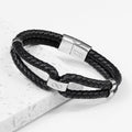 Personalised Personalised Men's Infinity Dual Leather Bracelet