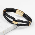 Personalised Personalised Men's Infinity Dual Leather Bracelet