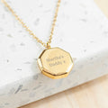 Personalised Personalised Men's Gold Infinity Octagon Pendant Necklace