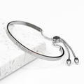 Personalised Personalised Silver Affirmation Bangle Bracelet