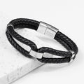 Personalised Personalised Men's Iconic Dual Leather Bracelet