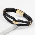 Personalised Personalised Men's Iconic Dual Leather Bracelet