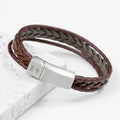 Personalised Personalised Men's Black Rune Duo Bracelet