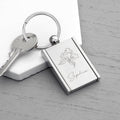 Personalised Personalised Birth Flower Frame Keyring
