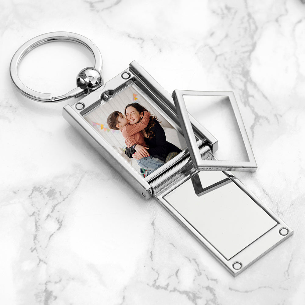 Personalised Personalised Birth Flower Frame Keyring