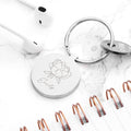 Personalised Personalised Round Birth Flower Keyring