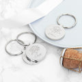 Personalised Personalised Round Birth Flower Keyring