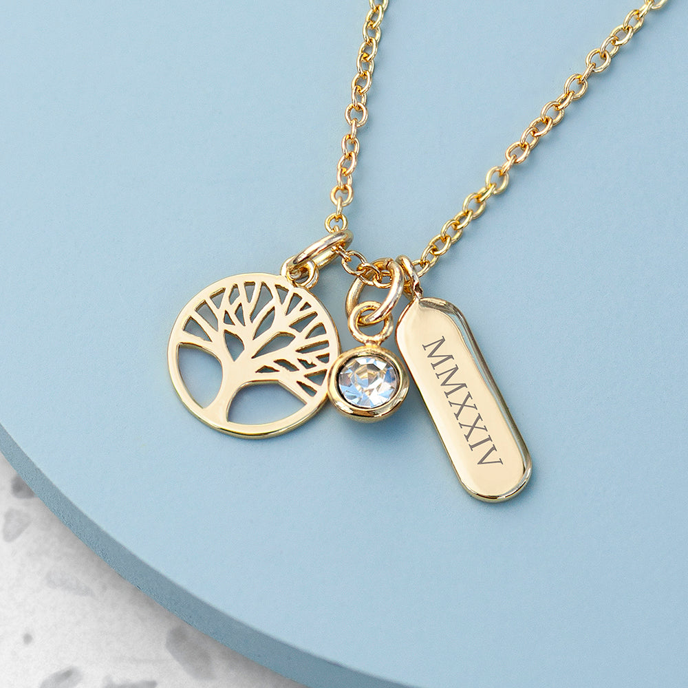 Personalised Personalised Tree of Life Charms Necklace