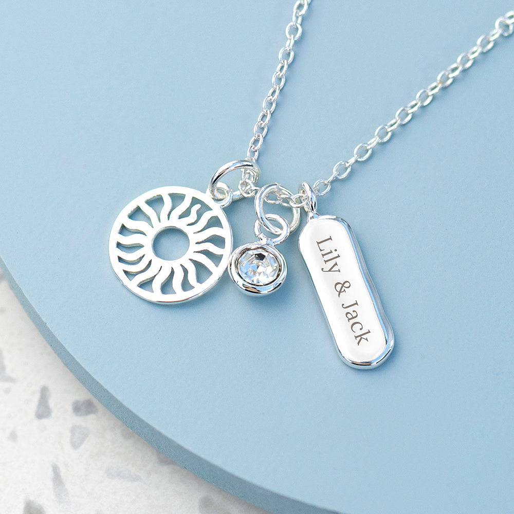 Personalised Personalised Eternal Sun Charms Necklace