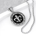 Personalised Personalised Men's Fleur-de-lis Pendant Necklace