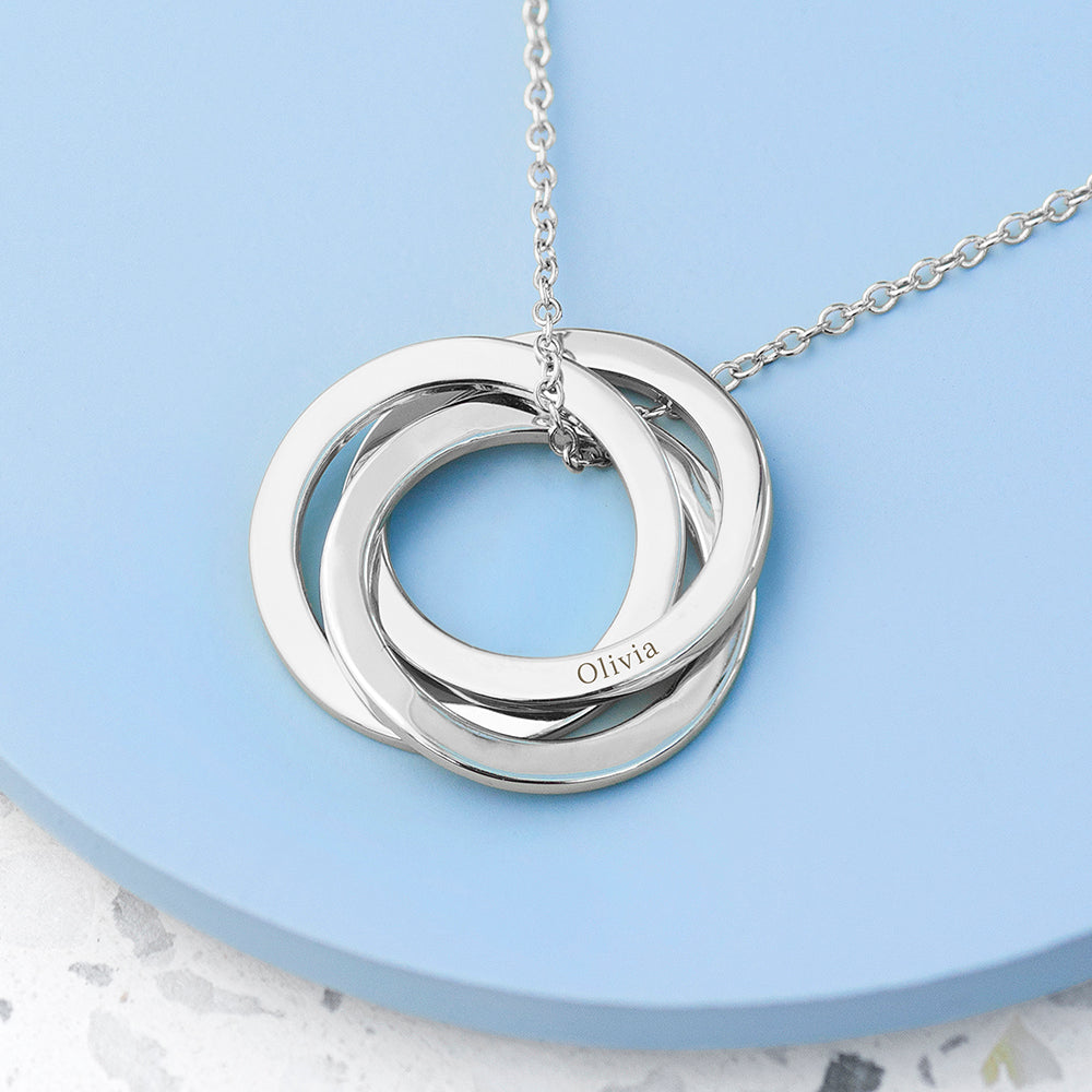 Personalised Personalised Classic Russian Ring Necklace