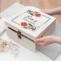 Personalised Personalised Floral Frame Accessories Box - Medium