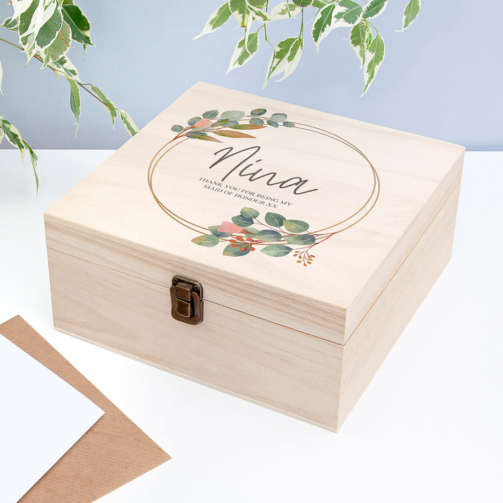 Personalised Floral Match Bridesmaid Box  - Anemone - Medium