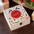Personalised Personalised Festive Woodland Red Christmas Eve Box - Medium