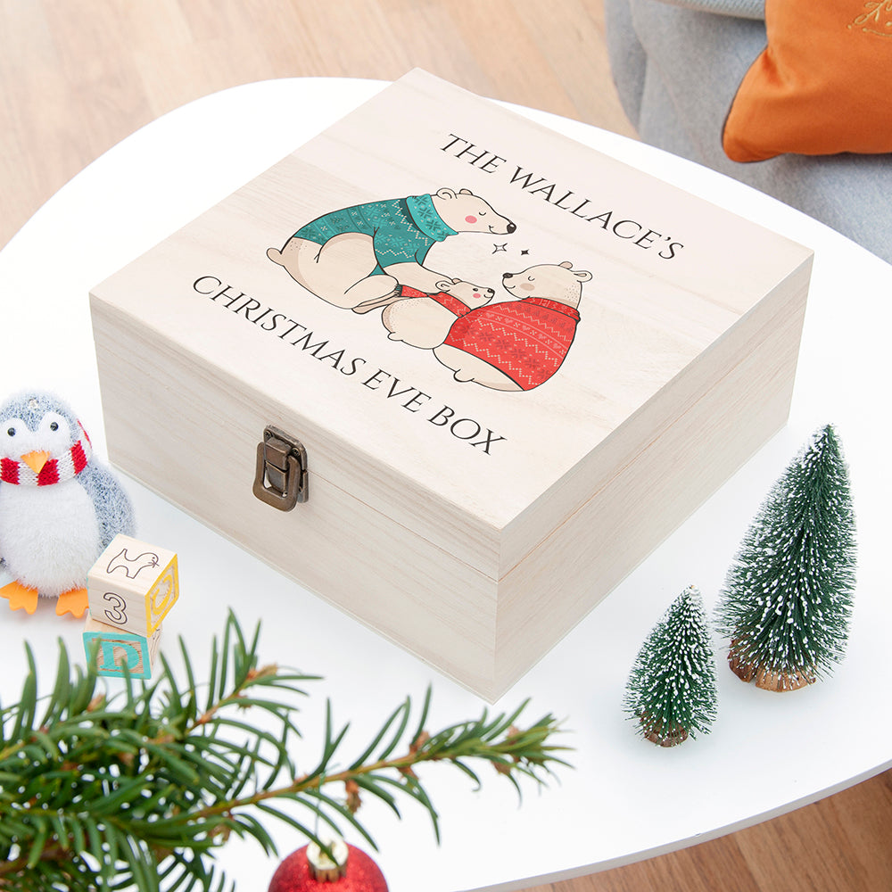 Personalised Personalised Polar Bear Christmas Box - Medium