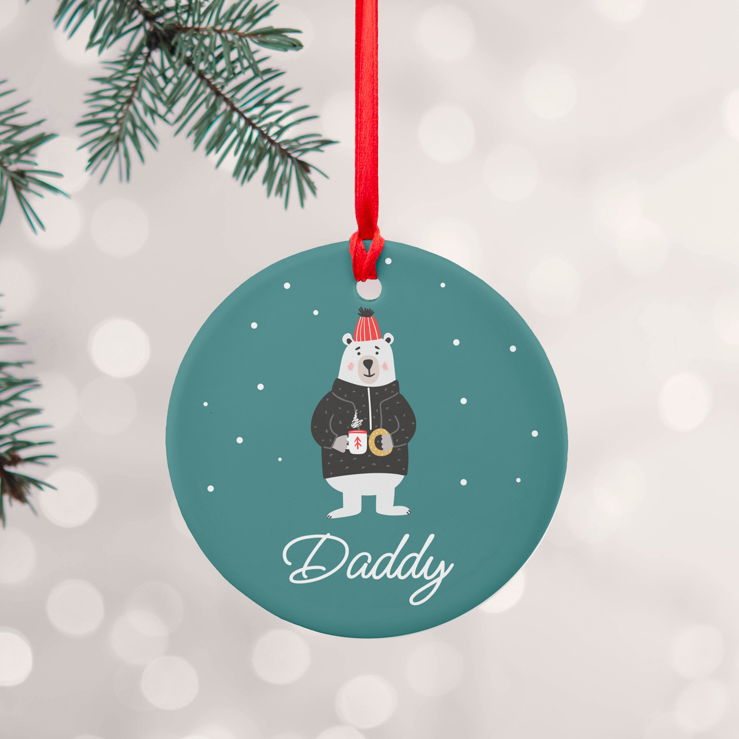 Personalised Personalised Polar Bear Christmas Decoration