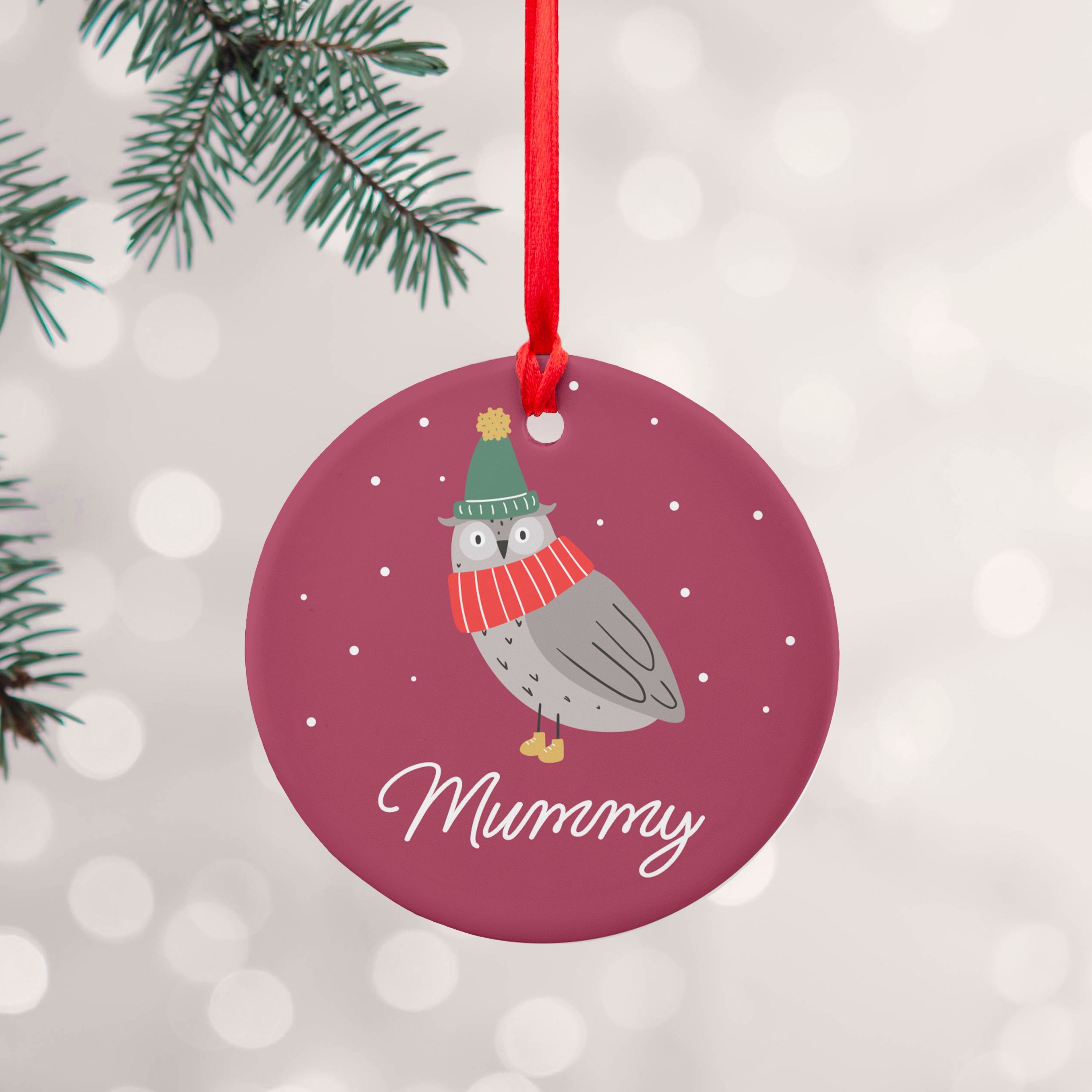 Personalised Personalised Winter Owl Christmas Decoration