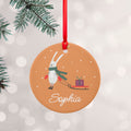 Personalised Personalised Sleigh Rabbit Christmas Decoration