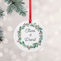 Personalised Personalised Couples Wreath Christmas Decoration