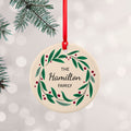 Personalised Personalised Family Wreath Christmas Decoration