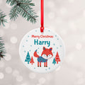 Personalised Personalised Winter Fox Ceramic Decoration
