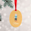 Personalised Personalised Winter Wolf Ceramic Decoration