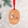 Personalised Personalised Sleigh Rabbit Christmas Decoration