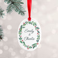 Personalised Personalised Couples Wreath Christmas Decoration