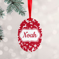 Personalised Personalised Festive Pattern Ceramic Decoration