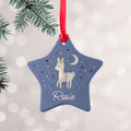 Personalised Personalised Moonlit Fawn Christmas Decoration