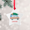 Personalised Personalised Christmas Tree Van Ceramic Decoration
