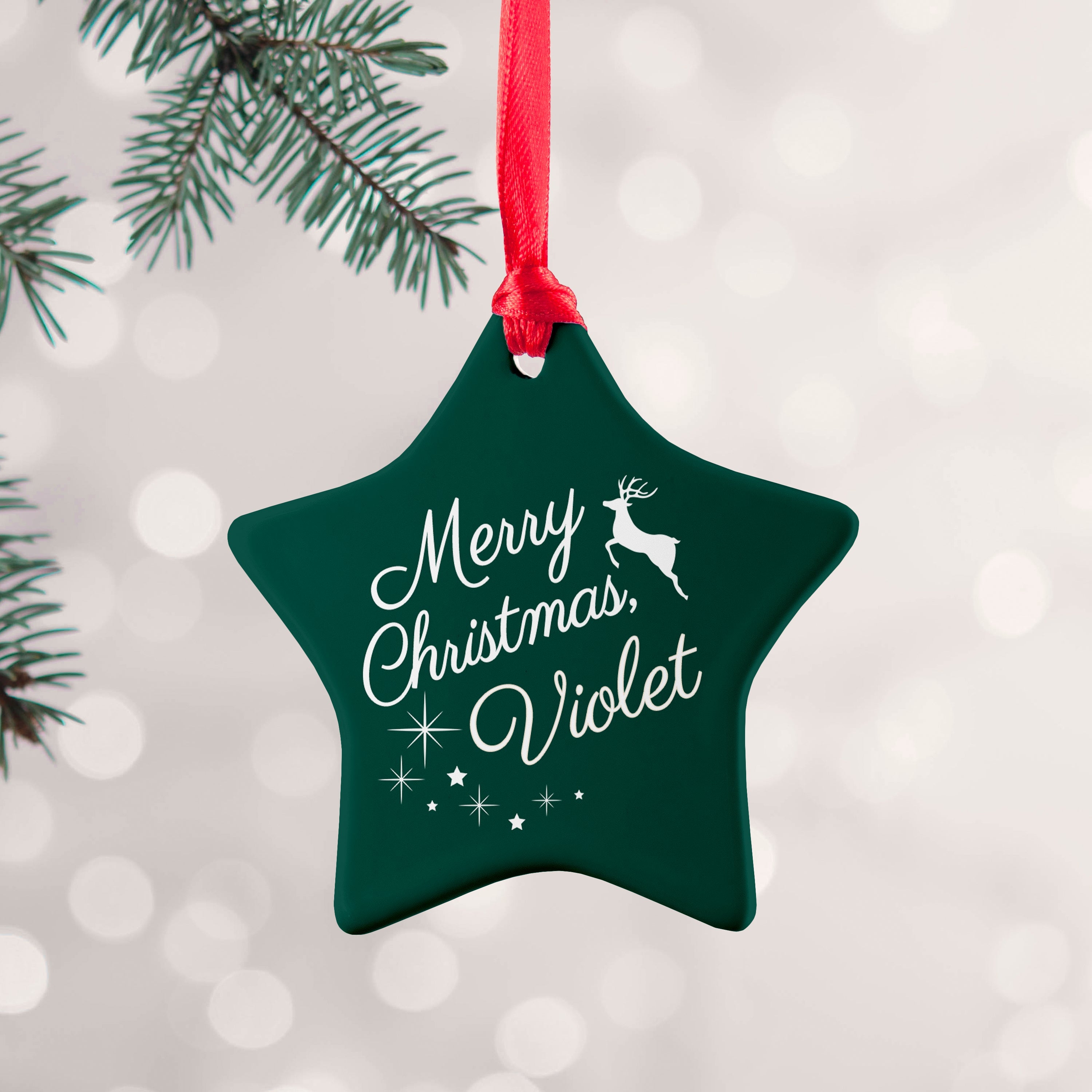 Personalised Personalised Merry Christmas Decoration