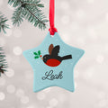 Personalised Personalised Holly Robin Christmas Decoration