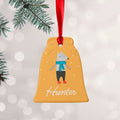 Personalised Personalised Winter Wolf Ceramic Decoration