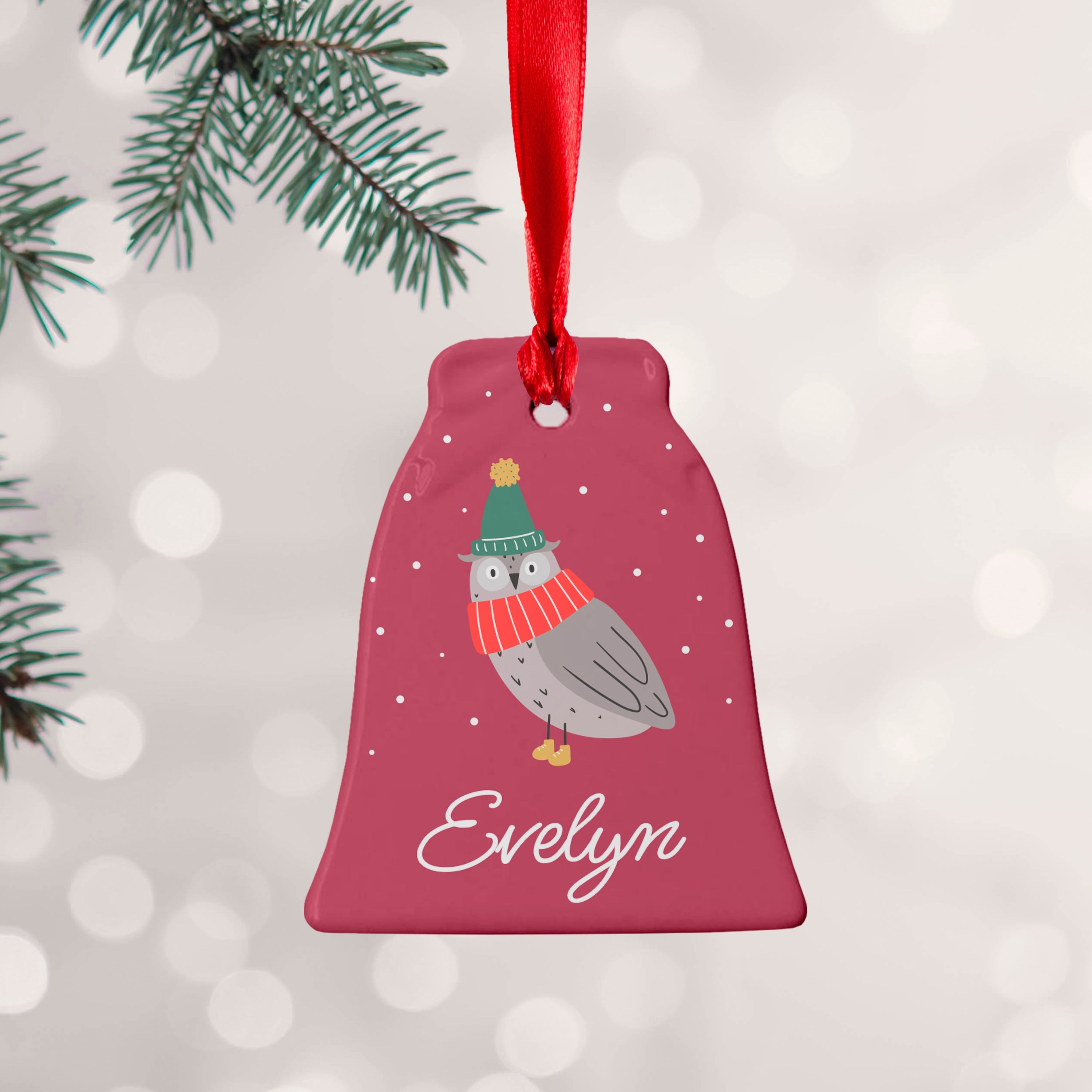 Personalised Personalised Winter Owl Christmas Decoration
