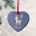 Personalised Personalised Moonlit Fawn Christmas Decoration