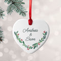 Personalised Personalised Couples Wreath Christmas Decoration