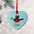 Personalised Personalised Holly Robin Christmas Decoration
